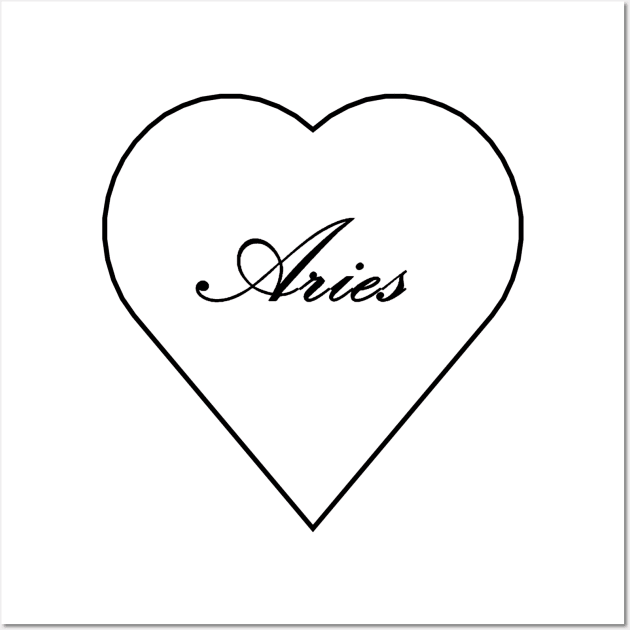 Aries Heart Wall Art by Steph Elle